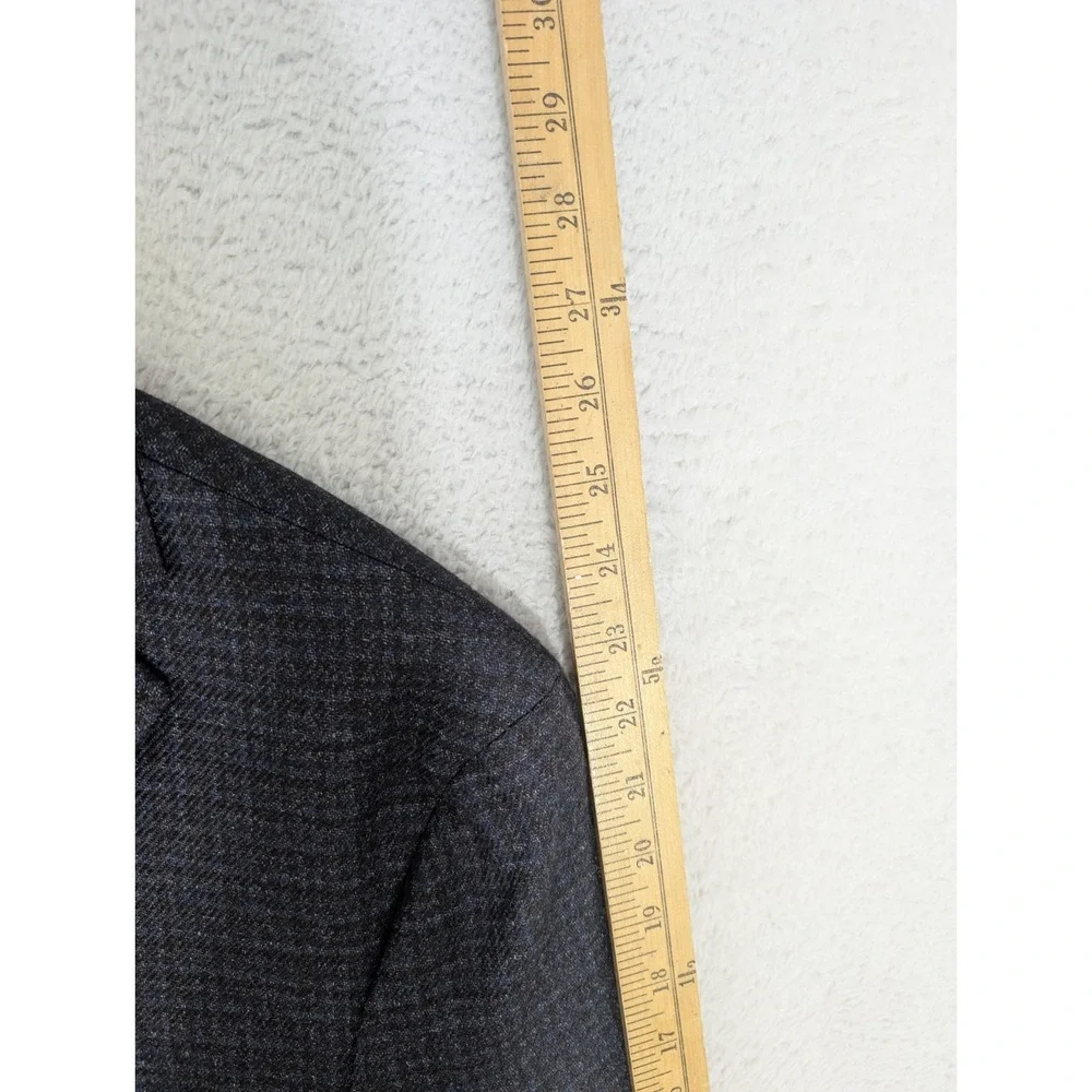 Jos‎ A Bank Reserve Sport Coat Men's Blue Tattersall Lanificio F.lli Cerruti 46R
